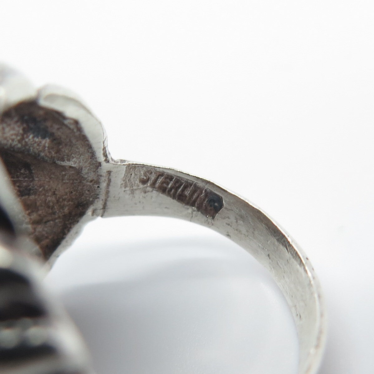 925 Sterling Silver Vintage Twisted Wide Ring Size 6