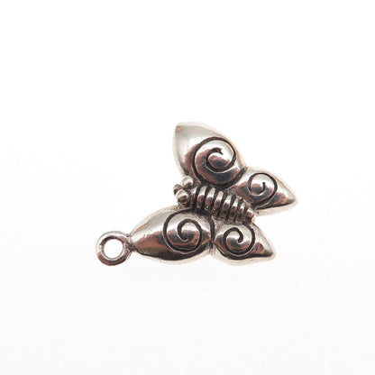 925 Sterling Silver Vintage Butterfly Mini Charm Pendant