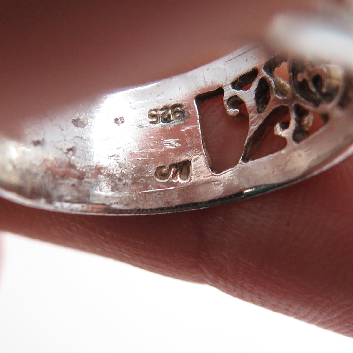 CHARLES WINSTON 925 Sterling Silver Vintage Swirl Ring Size 8.25