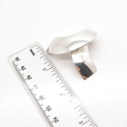 925 Sterling Silver Vintage Mexico Modernist Pin Brooch