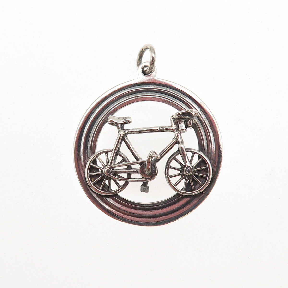 Payton Pepper & Sons 925 Sterling Silver Vintage 1963 Birmingham Bicycle Pendant