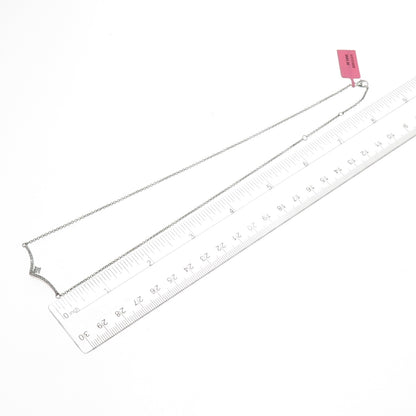 JANE SEYMOUR 925 Sterling Silver Real Diamond Cable Chain Necklace 16-18"