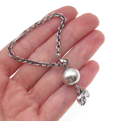Georg Jensen 925S Sterling Silver Vintage Denmark Elephant Key Fob Chain #46