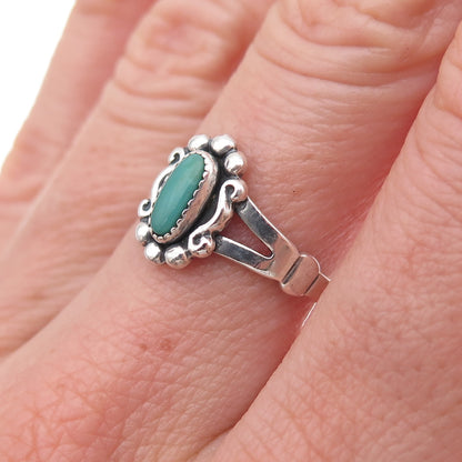 Bell Trading Post Old Pawn 925 Sterling Silver Vintage Turquoise Ring Size 7.25
