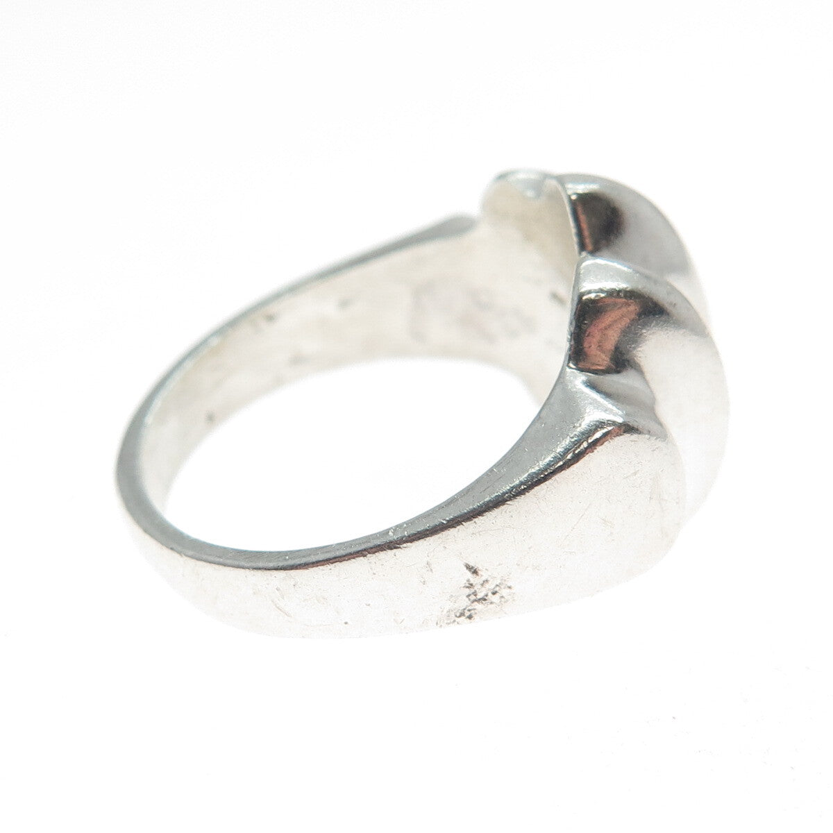 925 Sterling Silver Vintage Mexico Modernist Ring Size 6.75