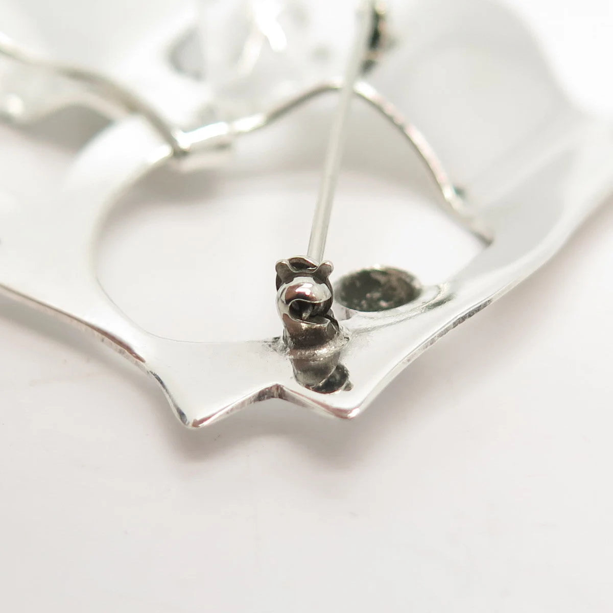 925 Sterling Silver Vintage Mexico Modernist Fish Pin Brooch