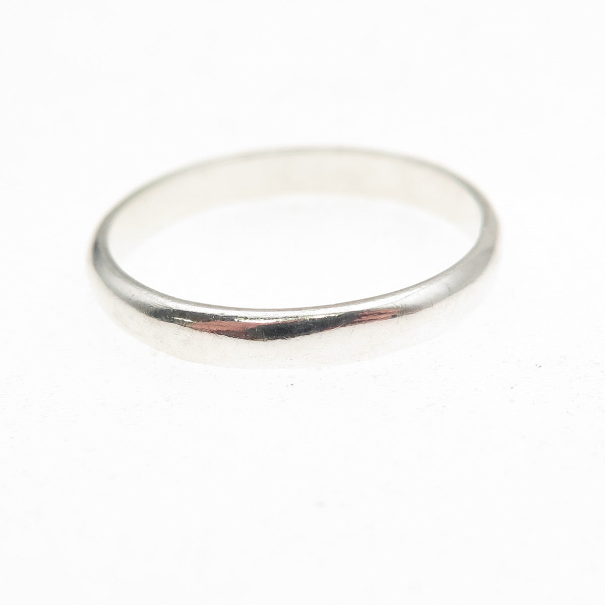 925 Sterling Silver Vintage Classic Wedding Band Ring Size 7.75