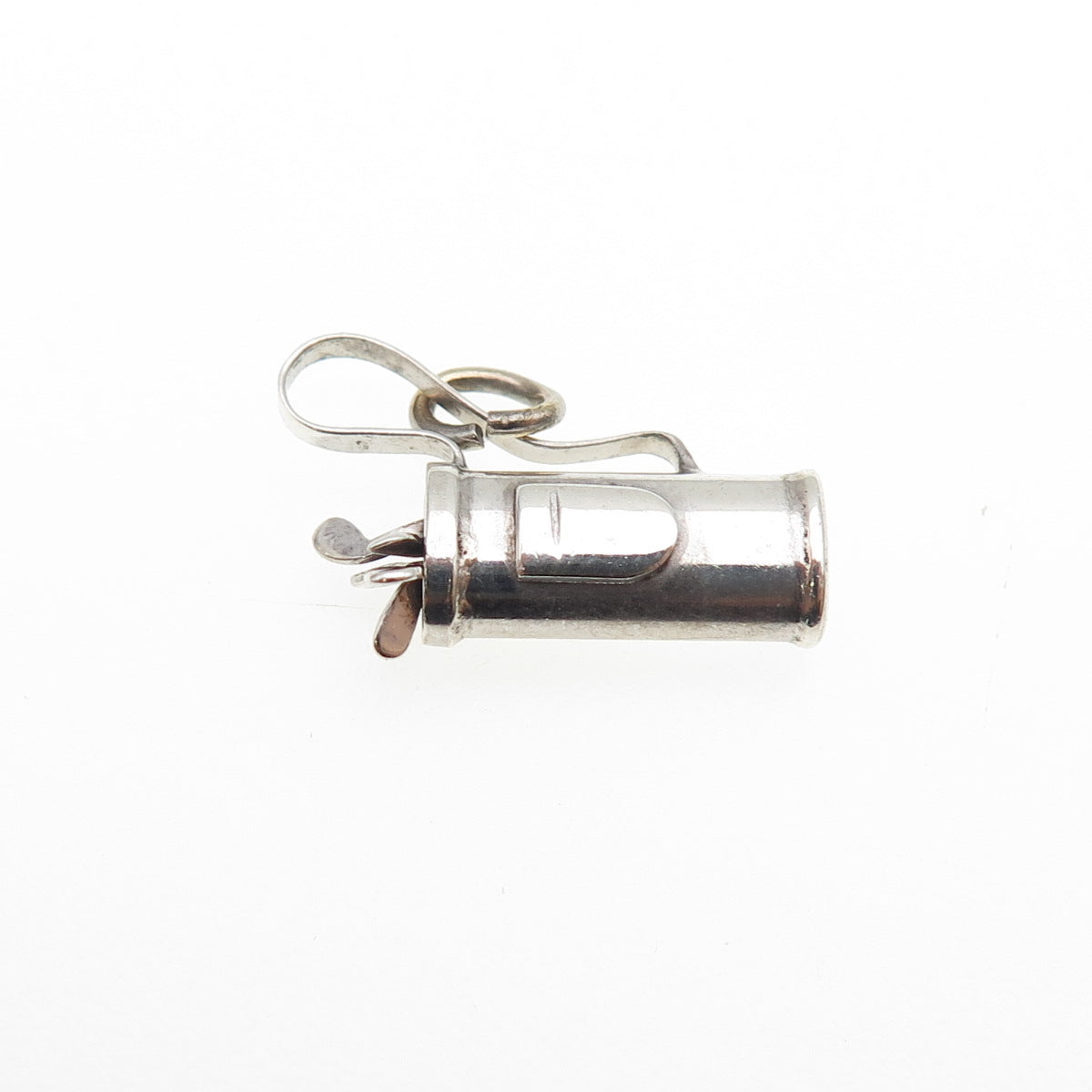925 Sterling Silver Antique Art Deco Golf Club Mini 3D Charm Pendant