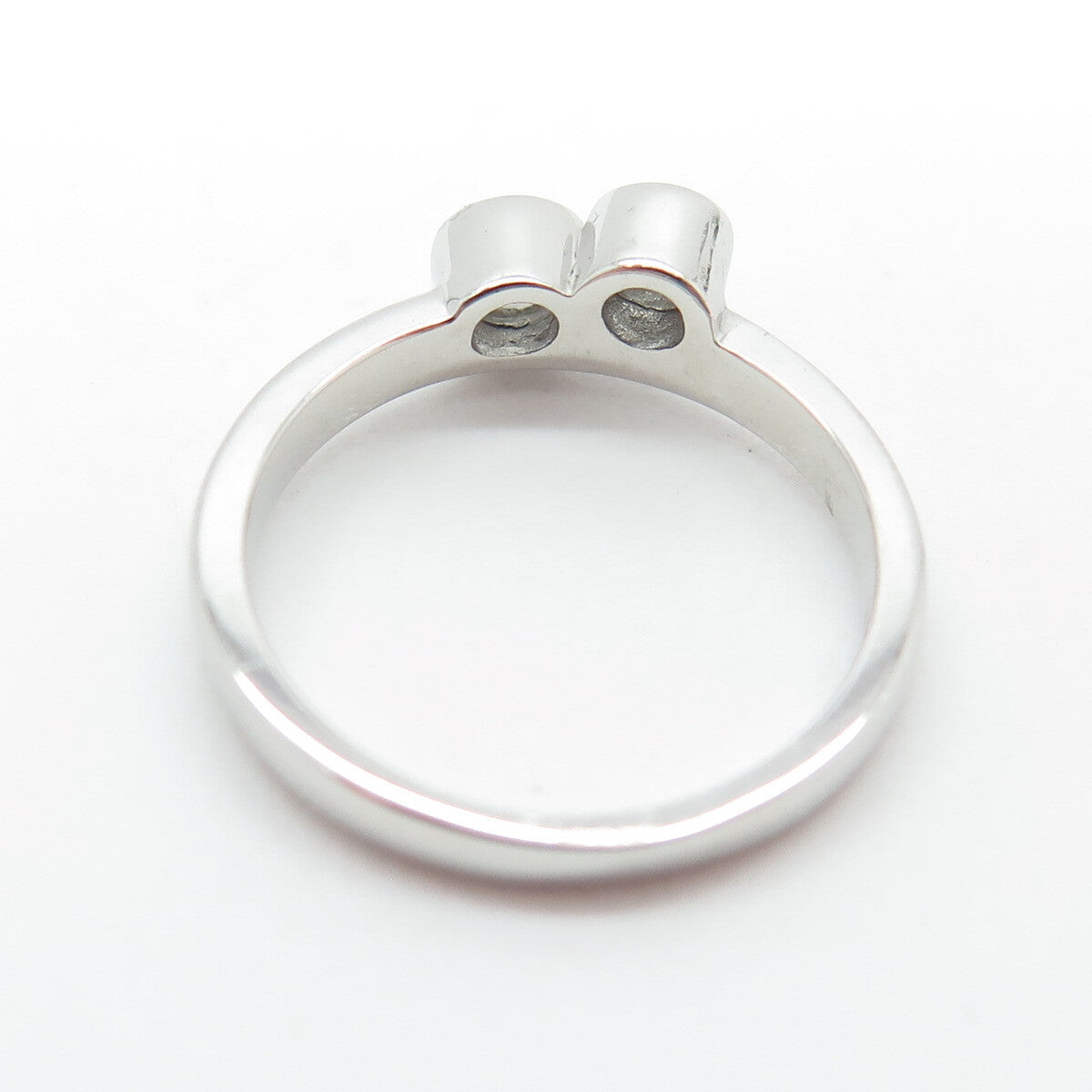 925 Sterling Silver Round-Cut C Z Ring Size 4.75