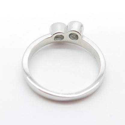 925 Sterling Silver Round-Cut C Z Ring Size 4.75