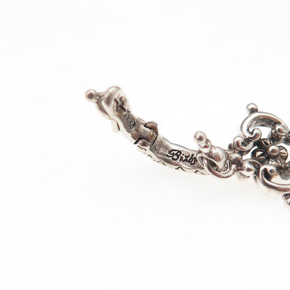 Barbara Bixby 925 Sterling Silver 18K Gold Floral Key Charm Pendant