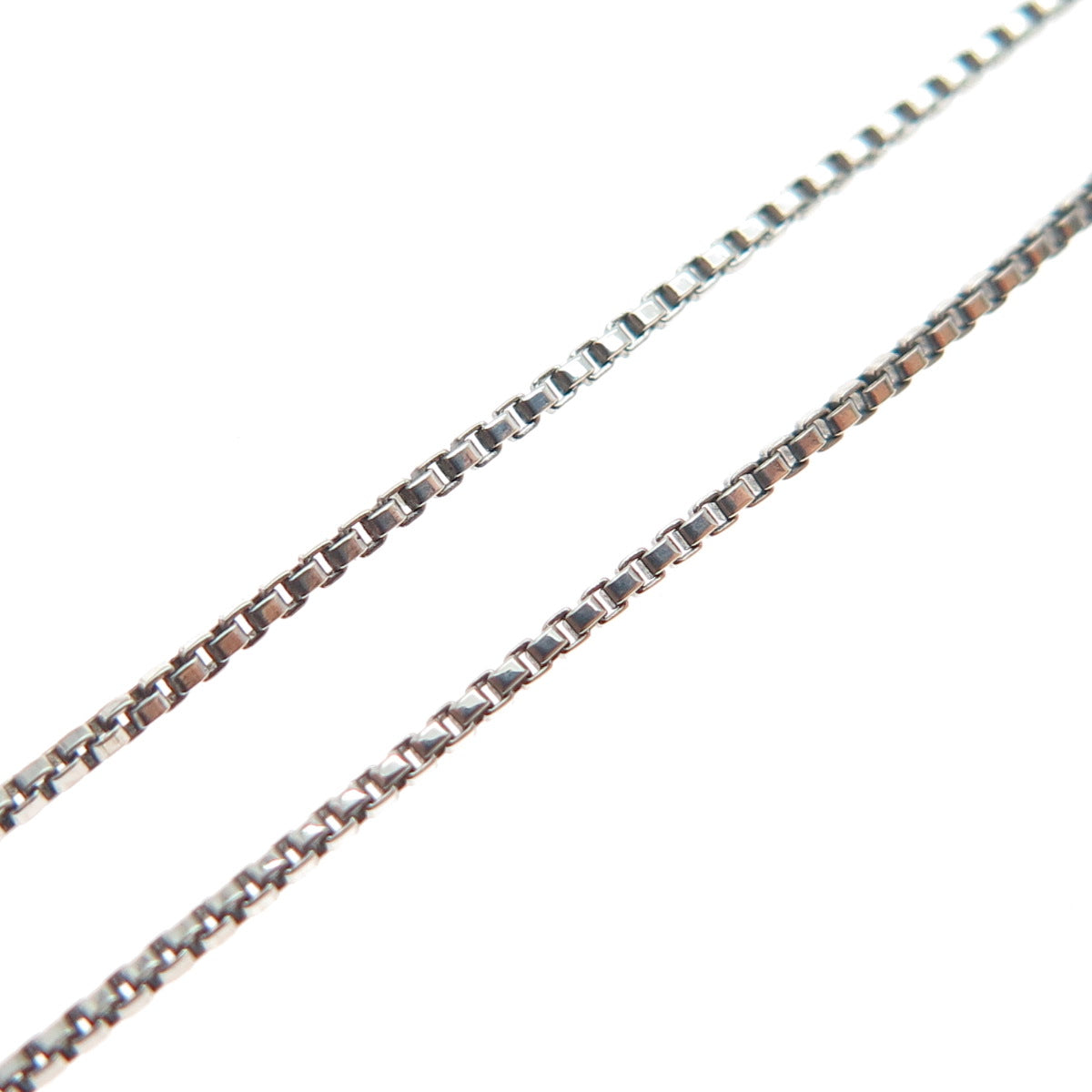 925 Sterling Silver Italy Box Chain Necklace 18"