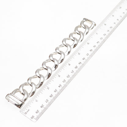 Thistle & Bee 925 Sterling Silver Large Curb Link Bracelet 7.5"