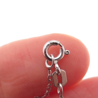 Chuck Clemency 925 Sterling Silver Real Tanzanite White Topaz Chain Necklace 20"