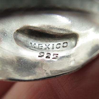 925 Sterling Silver Vintage Mexico Swirl Roped Oxidized Ring Size 6.5