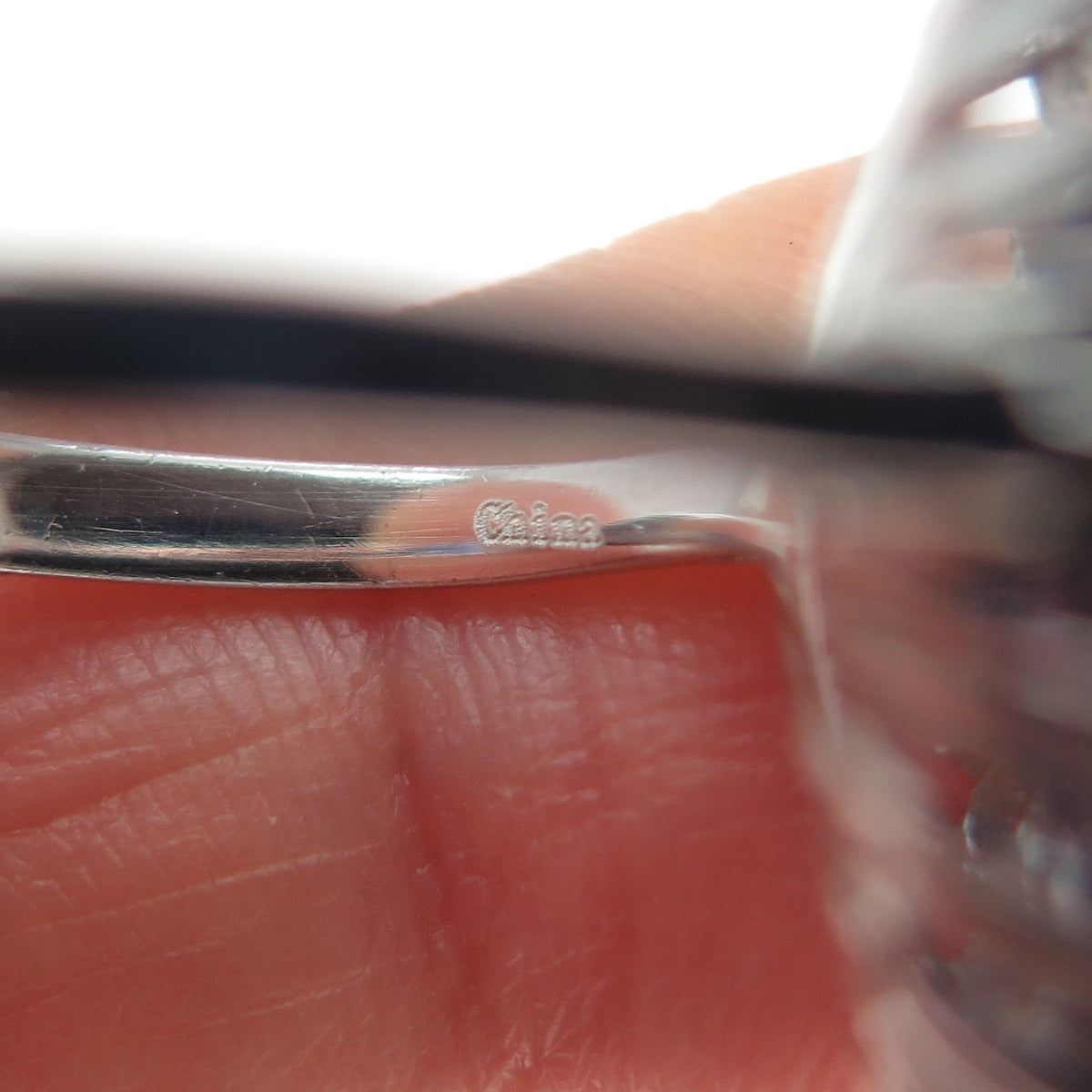 925 Sterling Silver Real White Topaz & Blue C Z Royal Dreams Ring Size 7.25