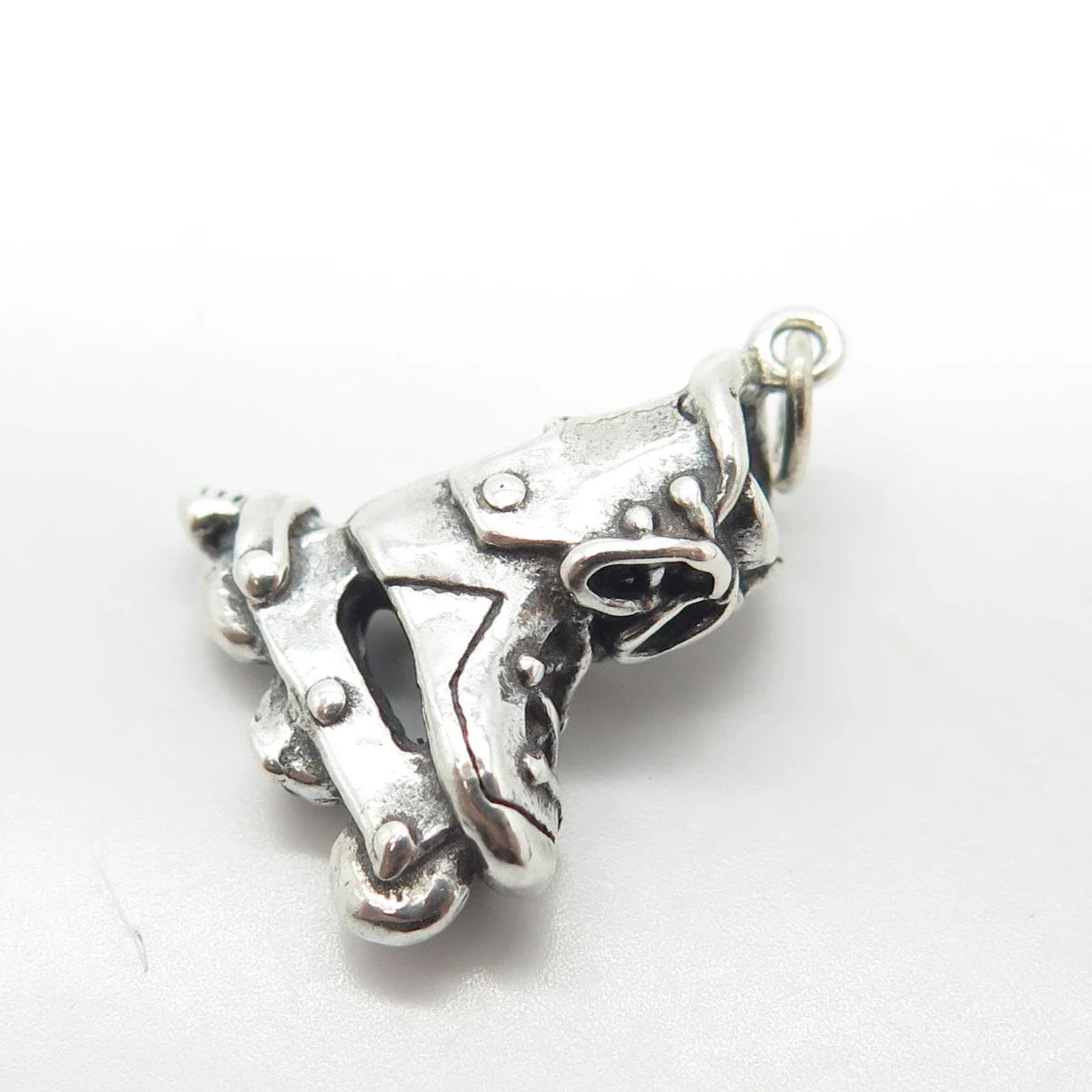 925 Sterling Silver Vintage Roller Skates Handcrafted 3D Pendant