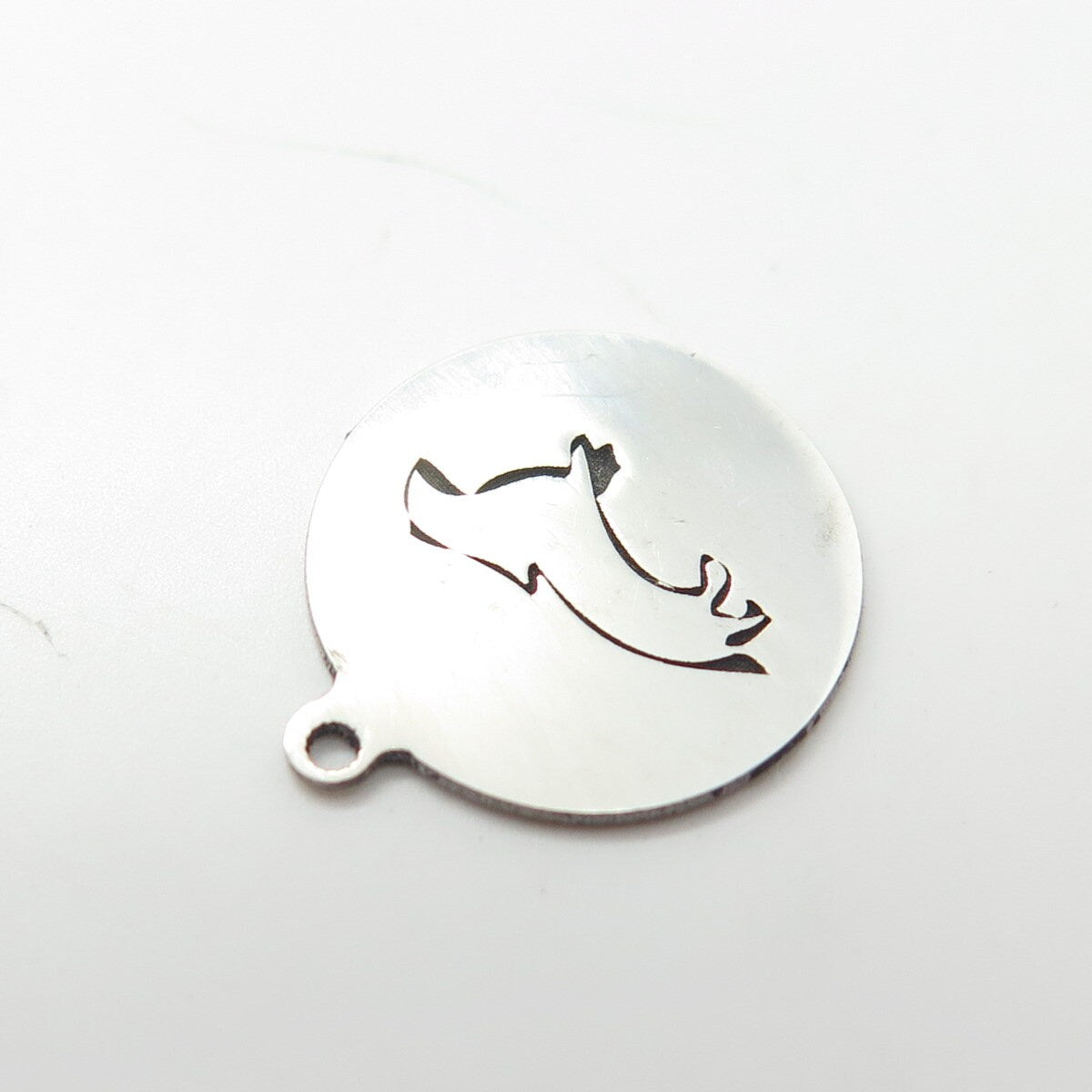 925 Sterling Silver USA Two In Town Weasel Charm Pendant