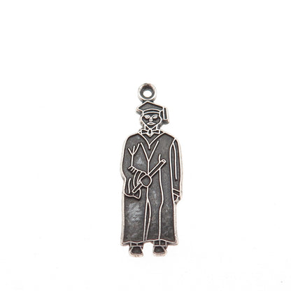 DANECRAFT 925 Sterling Silver Vintage Graduation Oxidized Charm Pendant