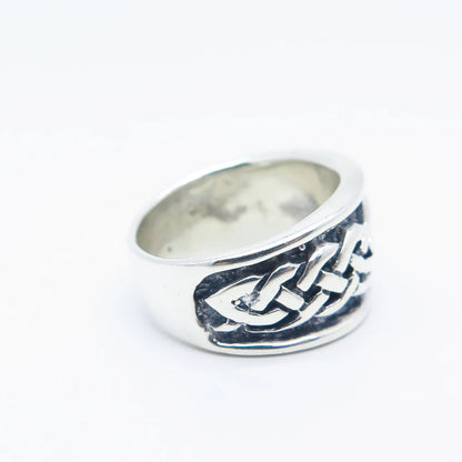 925 Sterling Silver Vintage Celtic Ring Size 5.25
