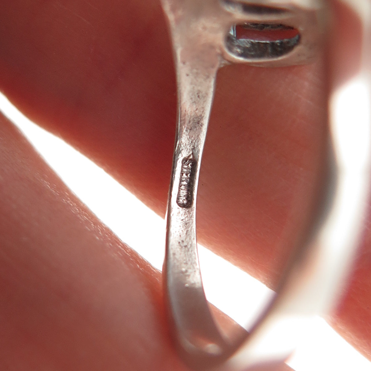 925 Sterling Silver Vintage Real Oval-Cut Blue Topaz & Kunzite Ring Size 6.75