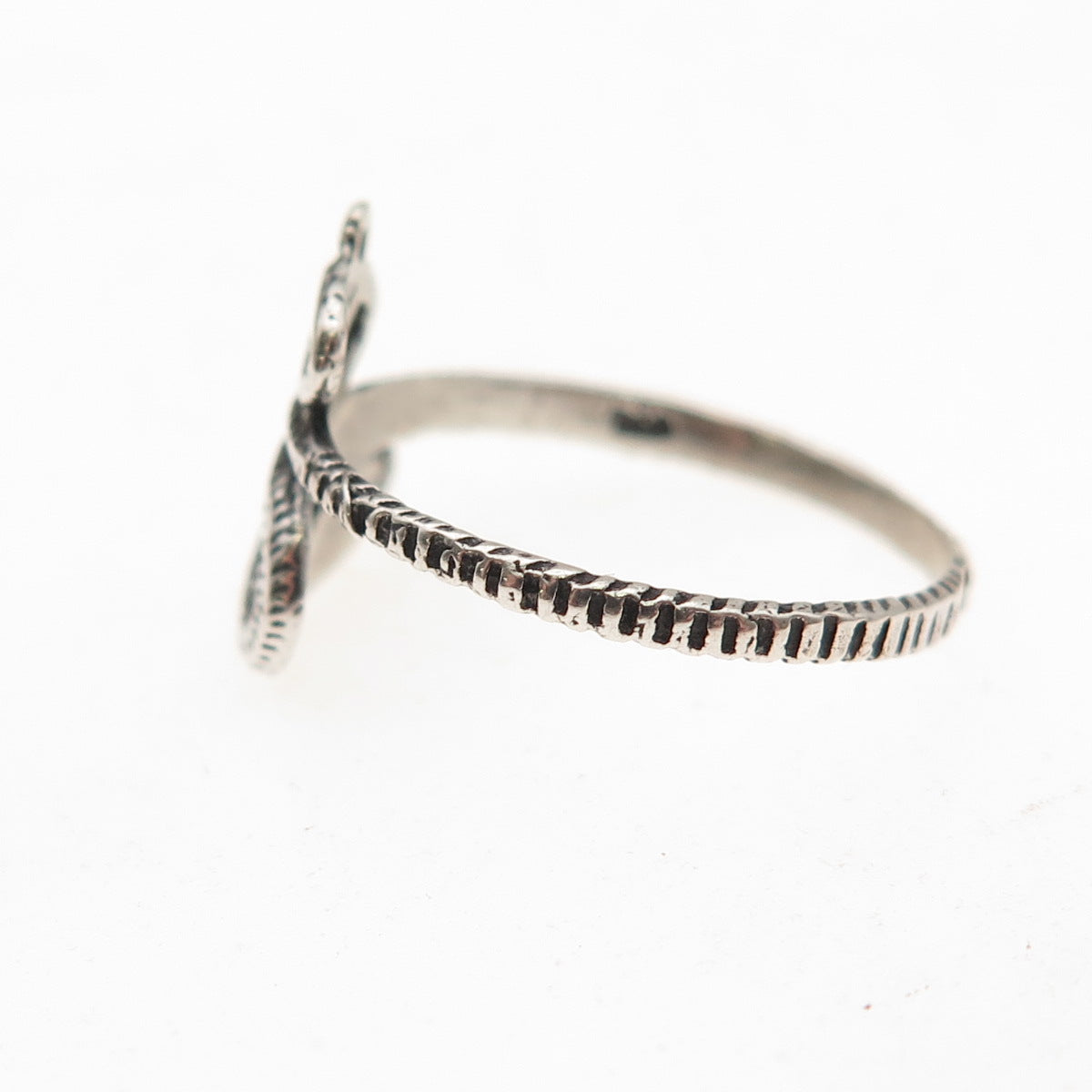 925 Sterling Silver Vintage Snake Oxidized Ring Size 7