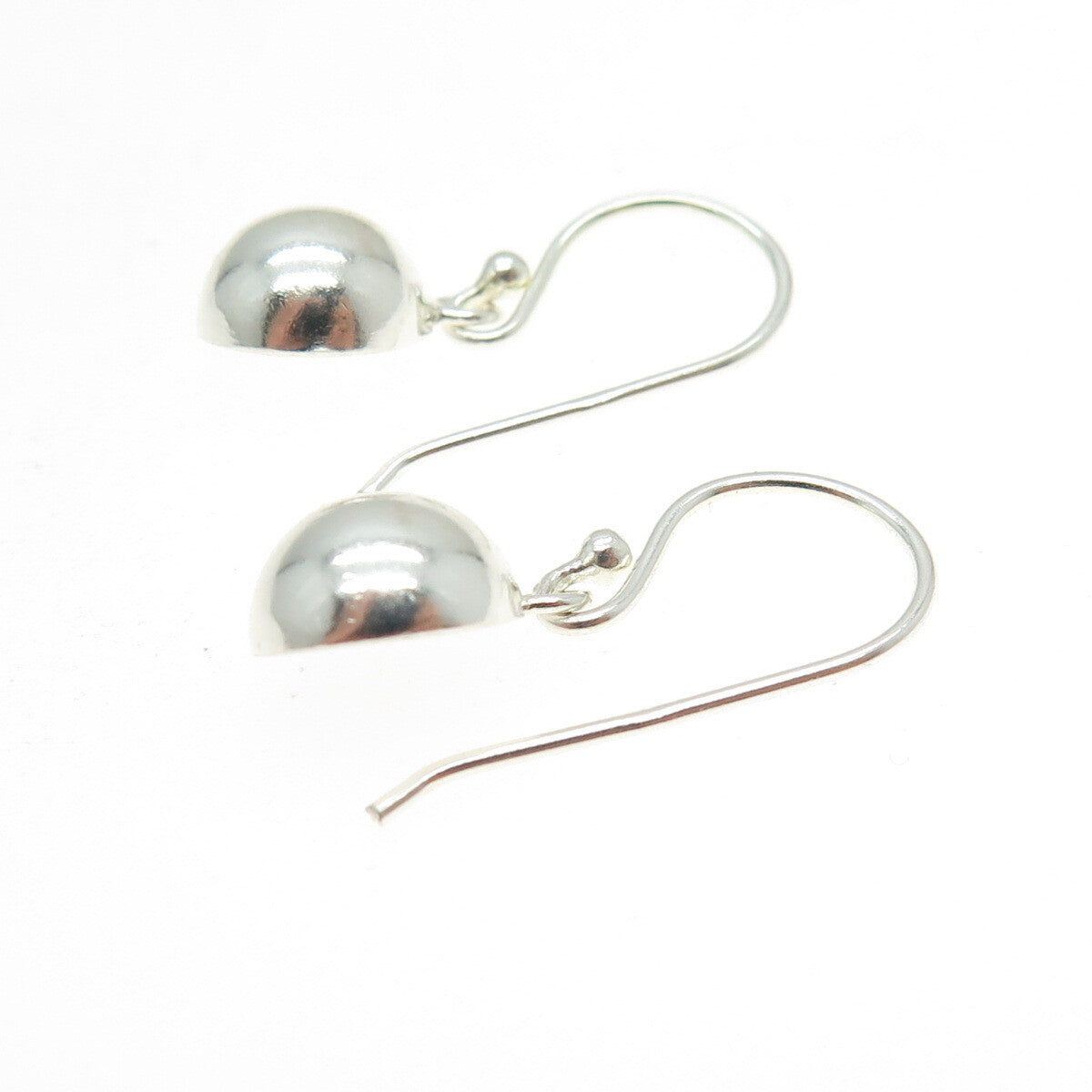 925 Sterling Silver Ball Dangling Hook Earrings