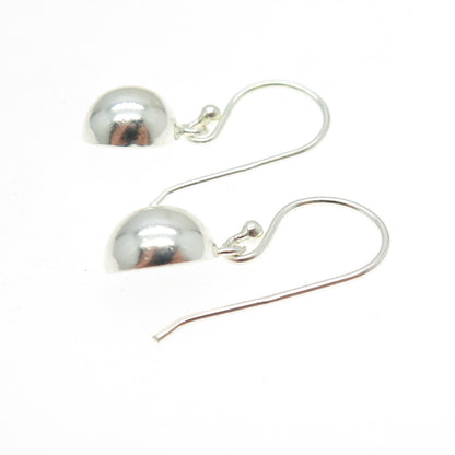 925 Sterling Silver Ball Dangling Hook Earrings