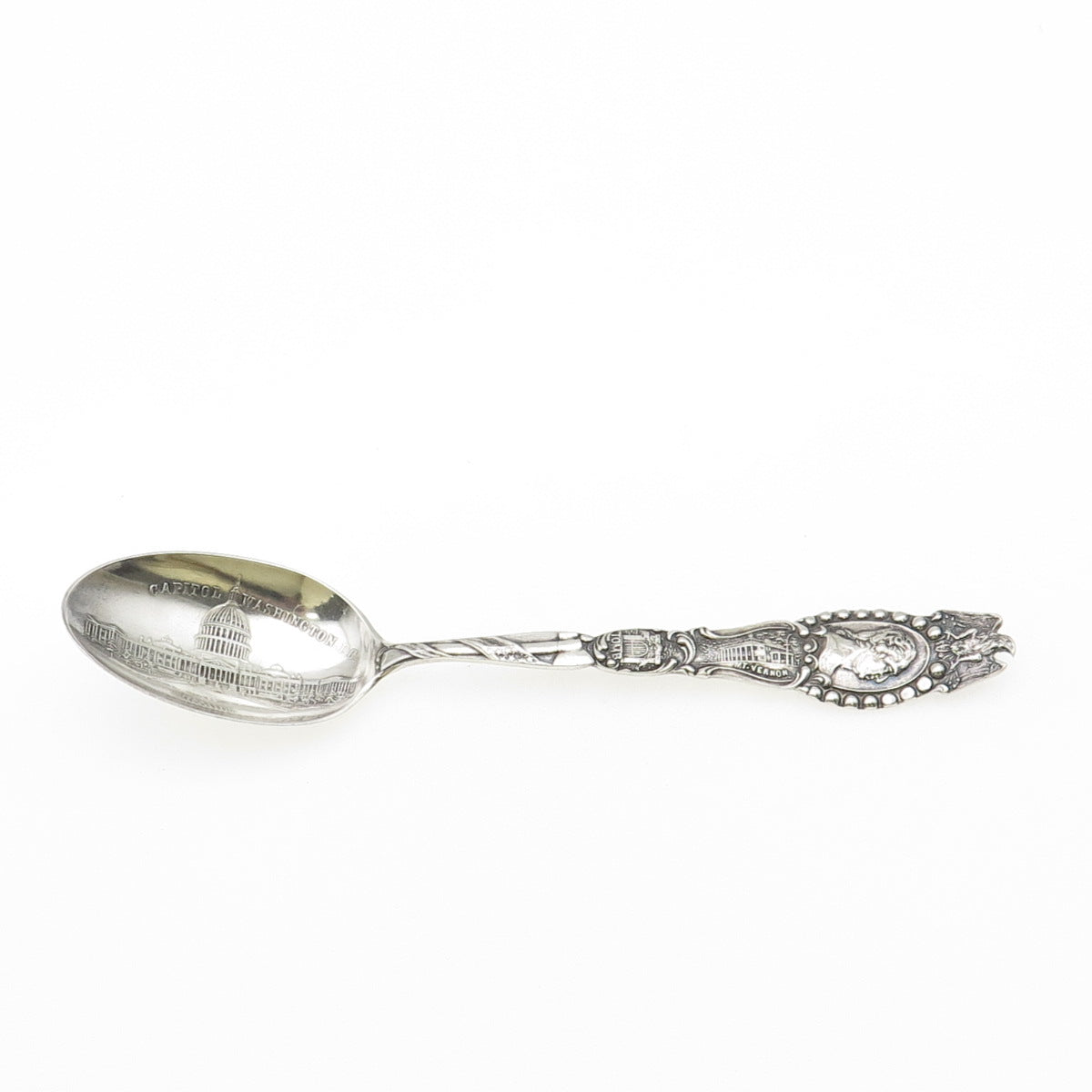 Campbell Metcalf 925 Sterling Silver Antique Art Deco Washington DC Coffee Spoon