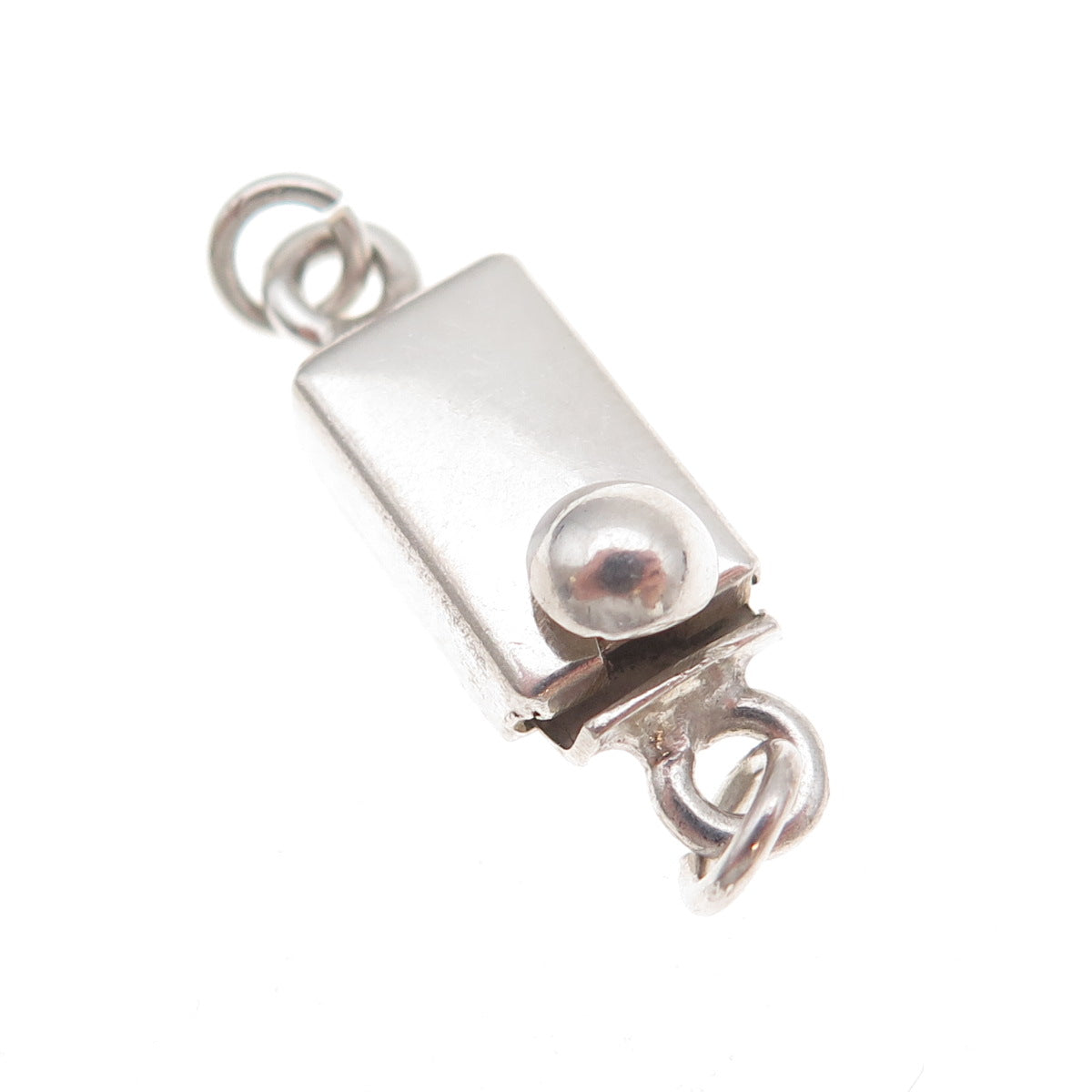 925 Sterling Silver Vintage Mexico Bracelet / Necklace Box Lock Clasp