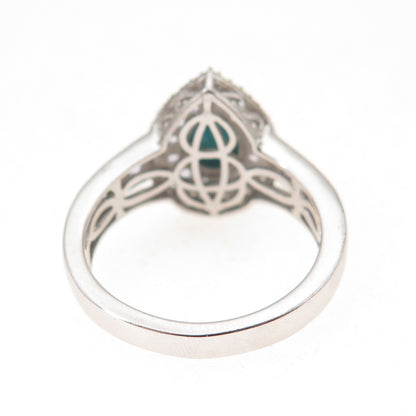 Chuck Clemency 925 Sterling Silver Real Turquoise Tanzanite & Topaz Ring Size 9