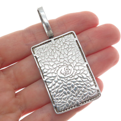 DESIGNS BY YAGI 925 Sterling Silver Round-Cut Shaped C Z Sparkle Pendant