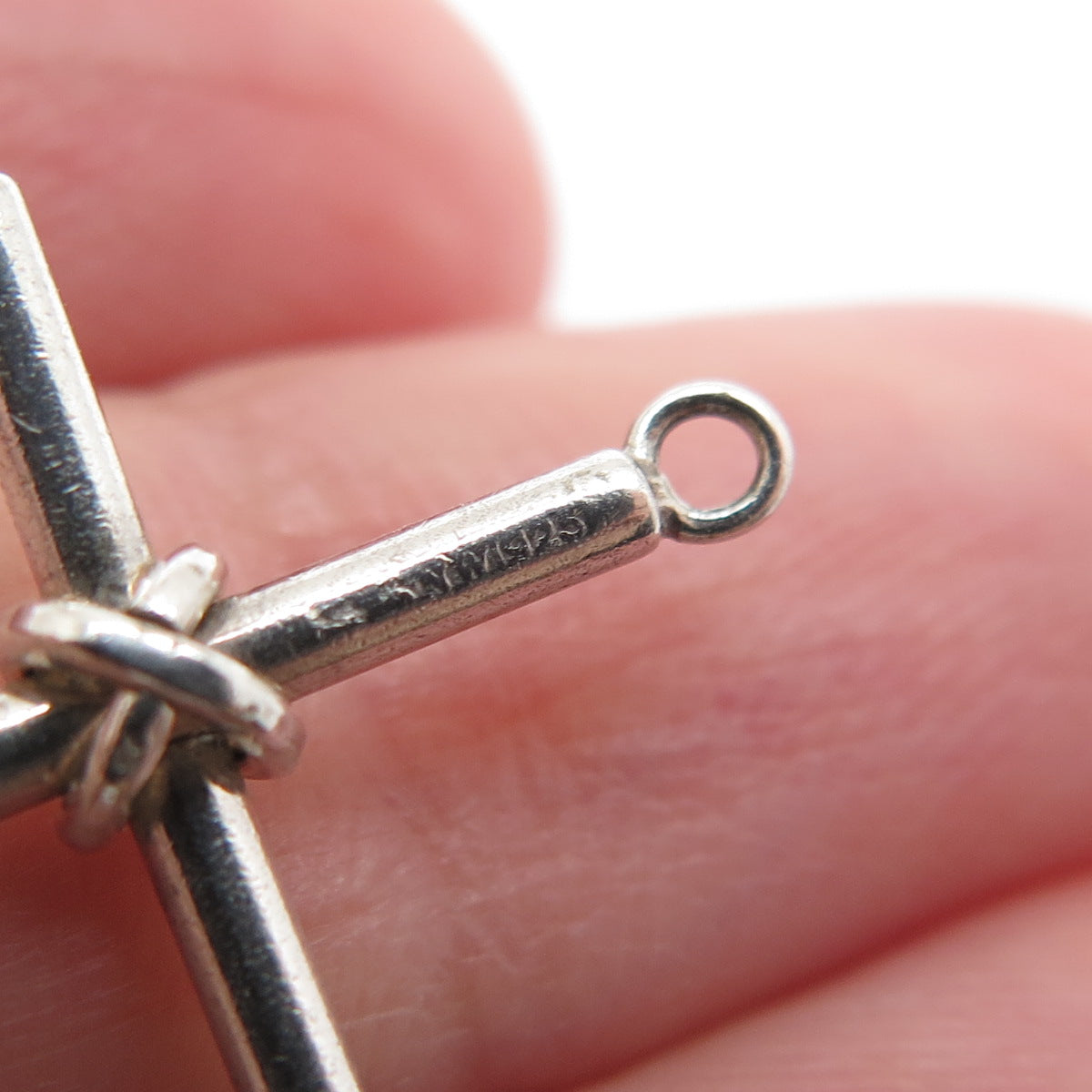 925 Sterling Silver Vintage Cross Religious Minimalist Charm Pendant