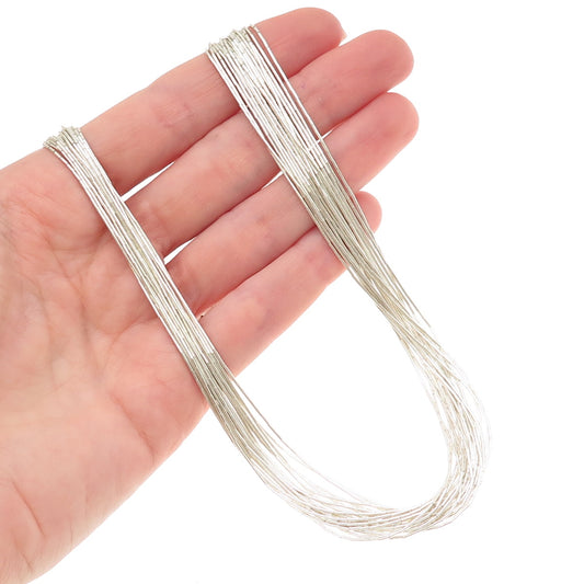 SUNRISE Old Pawn Sterling Silver Vintage Multi-Strand Liquid Chain Necklace 24"