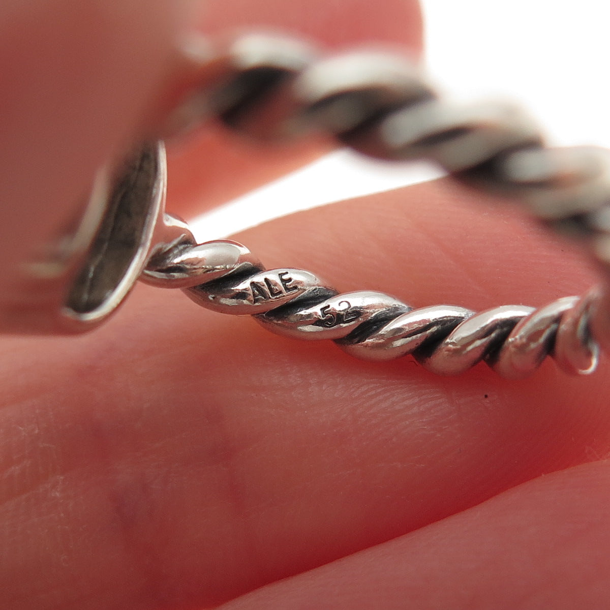 Pandora 925 Sterling Silver Real MOP Elegant Sincerity Ring Size 5.75