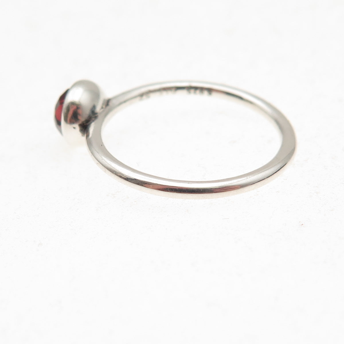 Pandora 925 Sterling Silver Red Crystal January Birthstone Ring Size 6