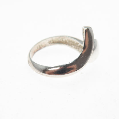 CLYDE DUNEIER CID 925 Sterling Silver Vintage Modernist Ring Size 5.25