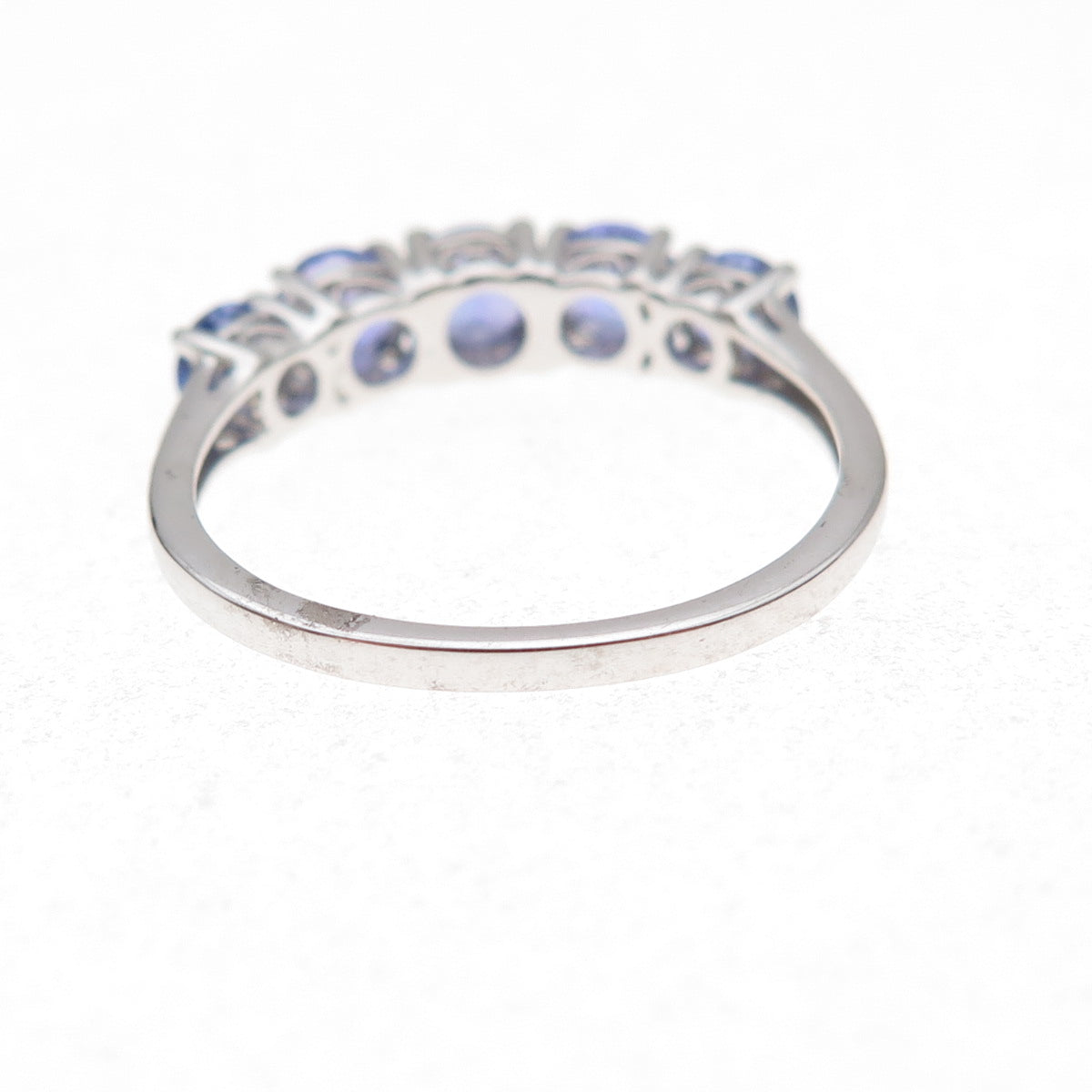 Chuck Clemency 925 Sterling Silver Real Round-Cut Tanzanite Ring Size 8.25
