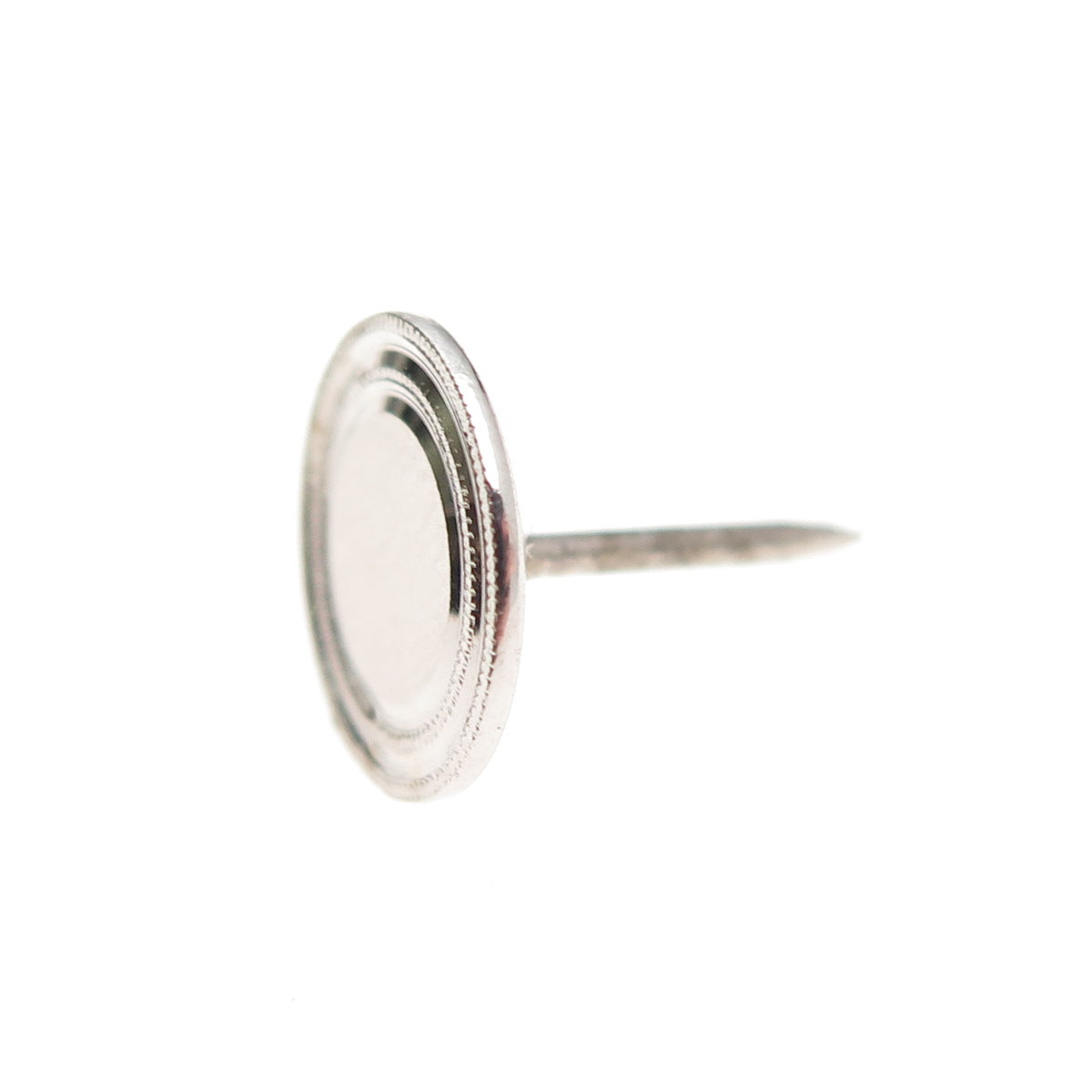 Lamode 925 Sterling Silver Vintage Round Tie Tack / Lapel Pin