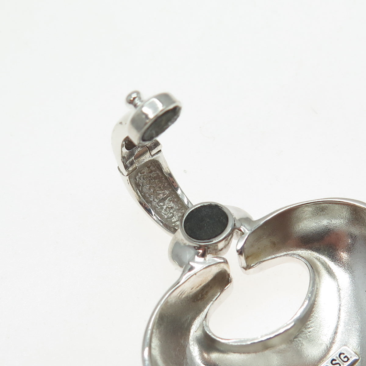 ESPO SIG Joseph Esposito Sterling Silver Vintage Modernist Heart Charm Pendant
