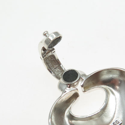 ESPO SIG Joseph Esposito Sterling Silver Vintage Modernist Heart Charm Pendant