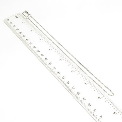 925 Sterling Silver Cable Chain Necklace 16-17"