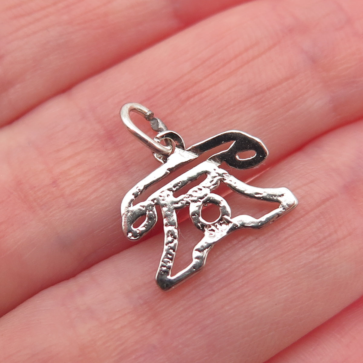 925 Sterling Silver Vintage Retro Phone Mini Charm Pendant