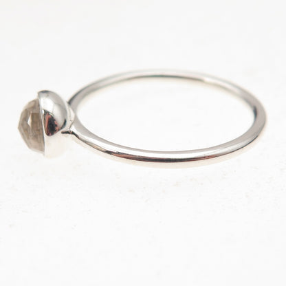 Pandora 925 Sterling Silver Clear Crystal Poetic Droplet Ring Size 7