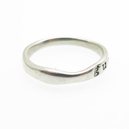 925 Sterling Silver Vintage "Gunnar" Scandinavian Name Ring Size 6.5