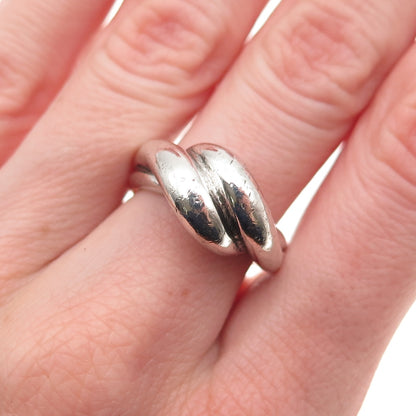 Tasco 925 Sterling Silver Vintage Modernist Oxidized Ring Size 6.75