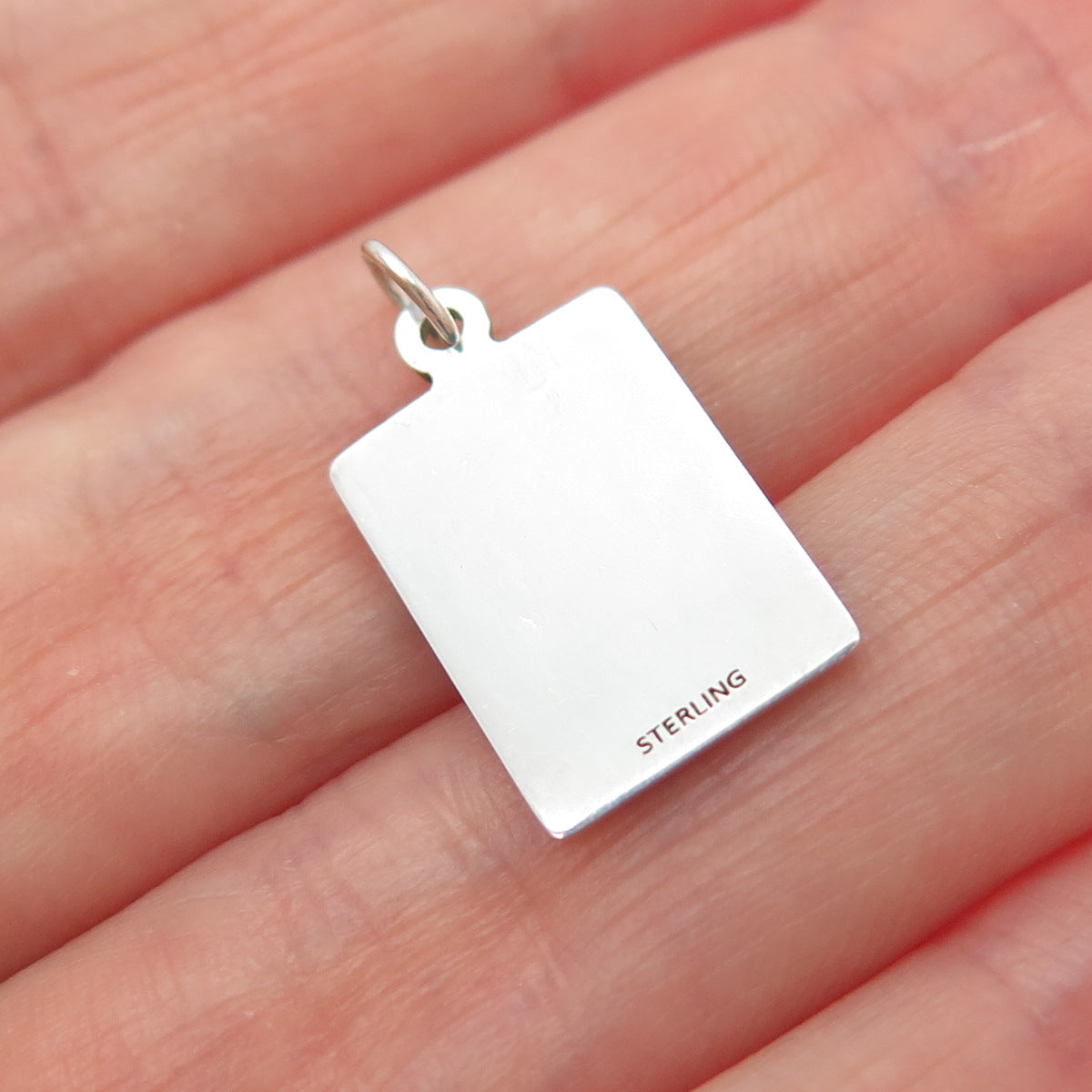 925 Sterling Silver Red Enamel Who Deserves My Heart Minimalist Charm Pendant