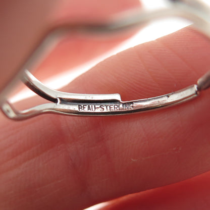 BEAU 925 Sterling Silver Vintage Letter F Initial Adjustable Ring Size 8.5