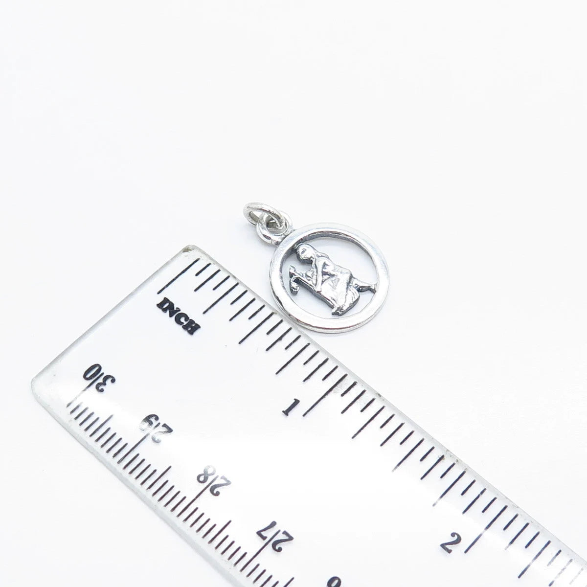 925 Sterling Silver Vintage Indian Hunter Charm Pendant
