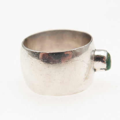 Old Pawn 925 Sterling Silver Vintage Royston Turquoise Tribal Ring Size 7.25